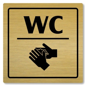 WC, 100x100mm, zlatá, Arizona